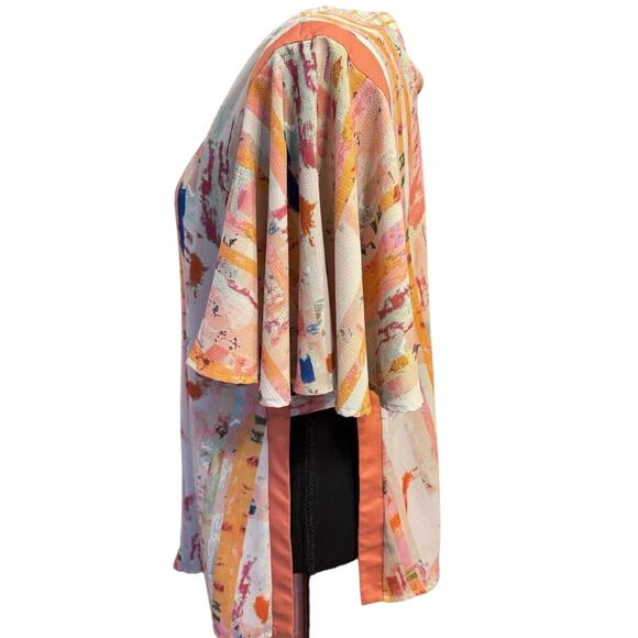 Anthropologie Floreat Blouse OSFA Open Kimono Cardigan Cottage Core Whimsical - Picture 3 of 8